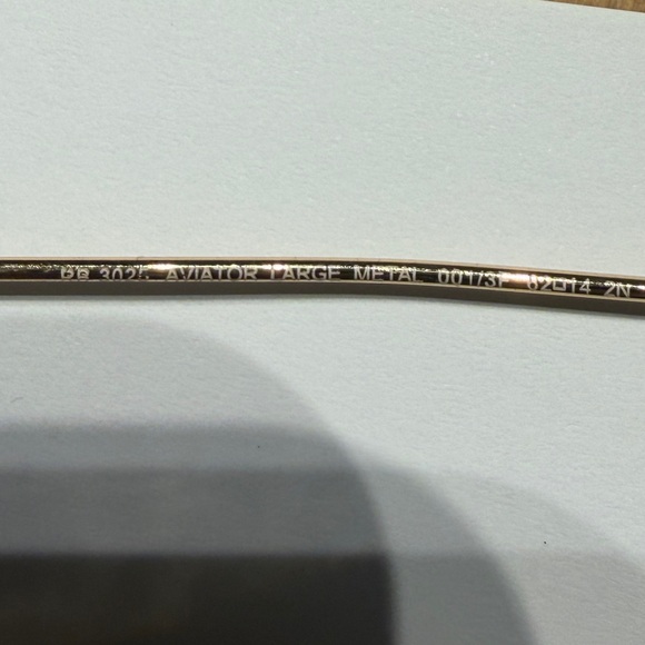 Ray-Ban Gold and Blue Aviator Sunglasses - Picture 5 of 5